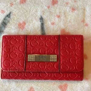 GUESS wallet color red new with tags.